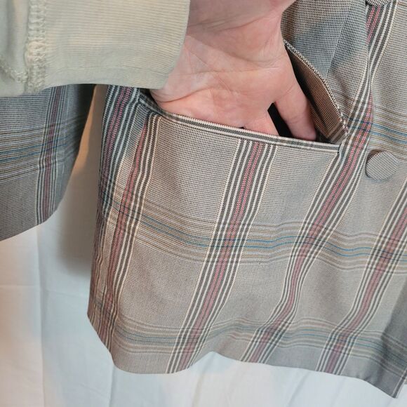 Cabi Sleuth Blazer Women's Size 8 Gray Plaid Relaxed Fit Preppy Office Career - Picture 8 of 14